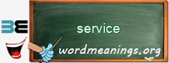 WordMeaning blackboard for service